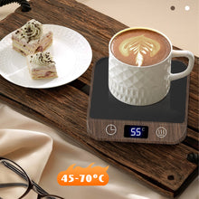Load image into Gallery viewer, 45-70°C/113-158°F Cup Heater Mug Warmer 5 Gear Hot Tea Makers Heating Coaster Electric Hot Plate Thermostatic Coffee Heating Pad 110V/220V
