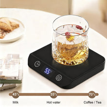 Load image into Gallery viewer, 45-70°C/113-158°F Cup Heater Mug Warmer 5 Gear Hot Tea Makers Heating Coaster Electric Hot Plate Thermostatic Coffee Heating Pad 110V/220V
