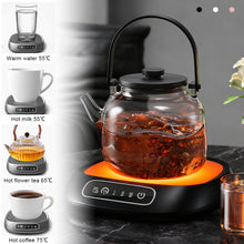 Load image into Gallery viewer, Thermostatic Heating Coaster Cup Heater Mug Warmer 3 Gear 75°C Hot Tea Makers Electric Mini Induction Cooker Coffee Heating Pad
