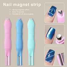 Load image into Gallery viewer, 3 in 1 Nail Magnet Tool 3D Love Heart Cat Eye Nail Magnet Double Line Moon Snake Pattern French Nail UV Magnetic Stick Manicure
