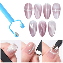 Load image into Gallery viewer, Y-shape Nail Magnet Tool 3D Love Heart Cat Eye Nail Magnet Diagonal Line Galaxy Pattern French Nail UV Magnetic Stick Manicure
