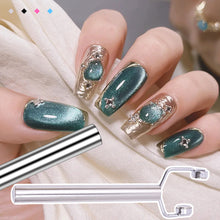 Load image into Gallery viewer, Y-shape Nail Magnet Tool 3D Love Heart Cat Eye Nail Magnet Diagonal Line Galaxy Pattern French Nail UV Magnetic Stick Manicure
