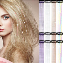Load image into Gallery viewer, 1/6Pcs Colorful Long Straight Hair Pieces Synthetic Clip-in Hair Extensions Synthetic High Temperature Fiber Wig for Daily Use Party
