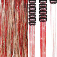 Load image into Gallery viewer, 1/6Pcs Colorful Long Straight Hair Pieces Synthetic Clip-in Hair Extensions Synthetic High Temperature Fiber Wig for Daily Use Party
