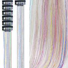 Load image into Gallery viewer, 1/6Pcs Colorful Long Straight Hair Pieces Synthetic Clip-in Hair Extensions Synthetic High Temperature Fiber Wig for Daily Use Party

