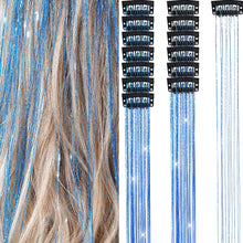 Load image into Gallery viewer, 1/6Pcs Colorful Long Straight Hair Pieces Synthetic Clip-in Hair Extensions Synthetic High Temperature Fiber Wig for Daily Use Party
