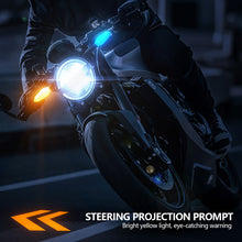 Load image into Gallery viewer, 2Pcs Motorcycle Projection Turn Signal Light Motorcycle LED Turn Signal Light Led Environment Turn Signal Light Highlight Warning Light
