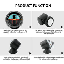 Load image into Gallery viewer, Multifunction Car Slope Inclinometer Level Tilt Gauge Indicator Slope Meter Gradient Balancer for Outdoor Camping Vehicle Compass
