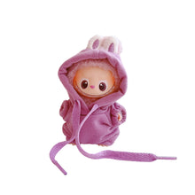 Load image into Gallery viewer, Mini Labubu Clothing Hoodie Pants For 10.5cm Labubu 4.0 The Monsters Pin for Love Series Doll Clothes Outfit Accessories
