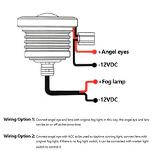 Load image into Gallery viewer, 2Pcs 30W Car Fog Lights Driving DRL Lamp COB Angel Eye 64/76/89mm Ambient Lamps Waterproof Daytime Running Bulb Headlight DC 12V
