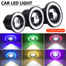 Load image into Gallery viewer, 2Pcs 30W Car Fog Lights Driving DRL Lamp COB Angel Eye 64/76/89mm Ambient Lamps Waterproof Daytime Running Bulb Headlight DC 12V
