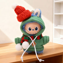 Load image into Gallery viewer, For Labubu 4.0 Clothes Christmas Snowman-Themed Hoodie Set Mini Plush Doll Clothing Fashion Doll Accessories Gift
