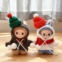 Load image into Gallery viewer, For Labubu 4.0 Clothes Christmas Snowman-Themed Hoodie Set Mini Plush Doll Clothing Fashion Doll Accessories Gift
