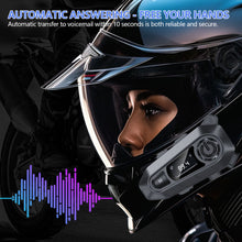 Load image into Gallery viewer, Bluetooth 5.3 Digital Display Motorcycle Helmet Bluetooth Headset Wireless Hands-free Calling &amp; Music Player FM IPX5 Waterproof Intercom Communication System
