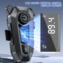 Load image into Gallery viewer, Bluetooth 5.3 Digital Display Motorcycle Helmet Bluetooth Headset Wireless Hands-free Calling &amp; Music Player FM IPX5 Waterproof Intercom Communication System
