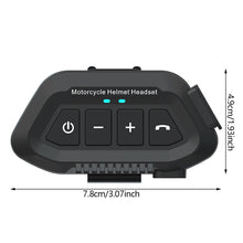 Load image into Gallery viewer, Bluetooth 5.3 Motorcycle Helmet Bluetooth Headset Wireless Hands-free Calling &amp; Music Player IP67 Waterproof Intercom Communication System
