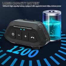 Load image into Gallery viewer, Bluetooth 5.3 Motorcycle Helmet Bluetooth Headset Wireless Hands-free Calling &amp; Music Player IP67 Waterproof Intercom Communication System
