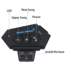 Load image into Gallery viewer, Motorcycle Helmet Bluetooth Headset Wireless Hands-free Calling &amp; Music Player Bluetooth V4.0+EDR Waterproof Intercom Communication System for Riding
