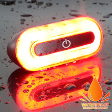 Load image into Gallery viewer, Rechargeable Motorcycle Helmet Safety Light with LED Strobe Multi-use Warning Light for Motorcycle Bicycle Cycling Taillight
