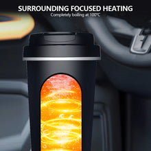 Load image into Gallery viewer, 12V/24V 500ml Smart Car Heating Cup 316 Stainless Steel Electric Kettle for Vehicle Auto Boiling Water Warmer Bottle Thermos Travel Office
