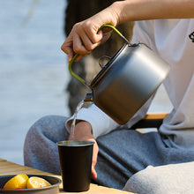 Load image into Gallery viewer, 0.8L 1.2L 1.8L Aluminum alloy Portable Outdoor Camping Coffee and Tea Kettle for Hiking Fishing Picnic Cooking Equipment
