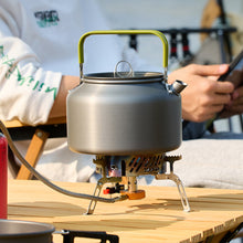 Load image into Gallery viewer, 0.8L 1.2L 1.8L Aluminum alloy Portable Outdoor Camping Coffee and Tea Kettle for Hiking Fishing Picnic Cooking Equipment
