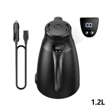 Load image into Gallery viewer, Universal 12V/24V 0.8L 1.2L Large Capacity Smart Car Heating Cup Car Electric Kettle Stainless Steel Water Boiler Thermos for Truck Travel Office Vehicle
