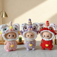 Load image into Gallery viewer, For 10.5cm Labubu Doll Clothes Red Festival Clothing Red Awakening Lion Clothing Set Dolls Accessories Cute Decoration Little Cloths
