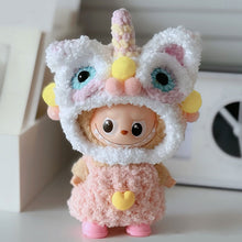 Load image into Gallery viewer, For 10.5cm Labubu Doll Clothes Red Festival Clothing Red Awakening Lion Clothing Set Dolls Accessories Cute Decoration Little Cloths
