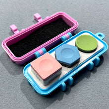 Load image into Gallery viewer, Three-Hole Billiard Chalk Powder Storage Box With Lanyard Anti-Stain And Anti-Knock Multi-Shape Chalk Box Billiard Supplies
