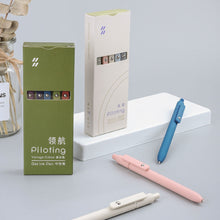 Load image into Gallery viewer, 5Pcs Retro Morandi Colour Gel Pens Soft Touch Quick Dry Smooth 0.5mm Gel Ink Pen For School Writing Stationery Supplies
