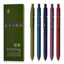 Load image into Gallery viewer, 5Pcs Retro Morandi Colour Gel Pens Soft Touch Quick Dry Smooth 0.5mm Gel Ink Pen For School Writing Stationery Supplies
