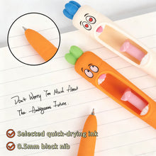 Load image into Gallery viewer, 4Pcs Carrot Funny Gel Pen Amusing Stationery Kawaii Gel Pen School Office Supplies Recreation Cute Gel Pen
