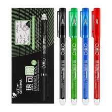 Load image into Gallery viewer, 4PCS Heat Erasable Pens Bullet Nib Colored Heat Sensitive Erasable Gel Pen 0.7MM Smooth Writing Black Blue Red Green Ink
