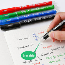 Load image into Gallery viewer, 4PCS Heat Erasable Pens Bullet Nib Colored Heat Sensitive Erasable Gel Pen 0.7MM Smooth Writing Black Blue Red Green Ink
