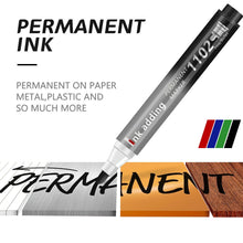Load image into Gallery viewer, 4Pcs/Set Permanent Marker Pen Waterproof Ink Fine Point Black Blue Red Oil Ink 2-3mm Round Toe Fine Color Marker Pens
