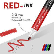 Load image into Gallery viewer, 4Pcs/Set Permanent Marker Pen Waterproof Ink Fine Point Black Blue Red Oil Ink 2-3mm Round Toe Fine Color Marker Pens
