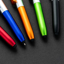 Load image into Gallery viewer, 4 In 1 Multi-Function Ballpoint Pen With LED Light Fold Phone Holder Night Read Writing Pencil Office Student Stationery Tools
