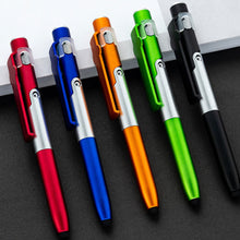 Load image into Gallery viewer, 4 In 1 Multi-Function Ballpoint Pen With LED Light Fold Phone Holder Night Read Writing Pencil Office Student Stationery Tools
