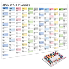 Load image into Gallery viewer, 2026 New Yearly Daily Schedule Planner Sheet Calendar Wall 365 Day Plan Annual Hanging Planning Weekly Agenda Pad Month 12
