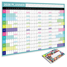 Load image into Gallery viewer, 2026 New Yearly Daily Schedule Planner Sheet Calendar Wall 365 Day Plan Annual Hanging Planning Weekly Agenda Pad Month 12
