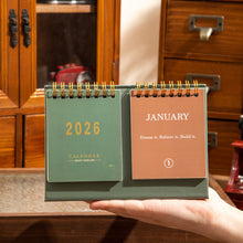 Load image into Gallery viewer, 2026.1-2026.12 English Desk Calendar with Motivational Quotes on Both Sides Calendar Planner Memo and Small Office Desk Accessory
