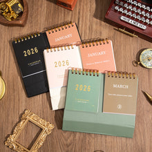 Load image into Gallery viewer, 2026.1-2026.12 English Desk Calendar with Motivational Quotes on Both Sides Calendar Planner Memo and Small Office Desk Accessory
