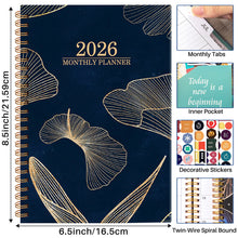 Load image into Gallery viewer, 2026 Planner Notebook Weekly and Monthly Calendar Plan from January to December A5 (6.5"x 8.5") Acaden 12-month Work Plan
