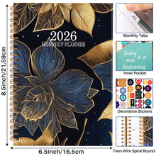 Load image into Gallery viewer, 2026 Planner Notebook Weekly and Monthly Calendar Plan from January to December A5 (6.5"x 8.5") Acaden 12-month Work Plan

