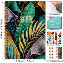 Load image into Gallery viewer, 2026 Planner Notebook Weekly and Monthly Calendar Plan from January to December A5 (6.5"x 8.5") Acaden 12-month Work Plan
