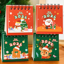Load image into Gallery viewer, 2025.8-2026.12 Mini Cartoon Desk Calendar Cute Fashion Christmas Calendar Portable Pocket Calendar Schedule Desktop Decoration Christmas Gifts
