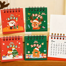 Load image into Gallery viewer, 2025.8-2026.12 Mini Cartoon Desk Calendar Cute Fashion Christmas Calendar Portable Pocket Calendar Schedule Desktop Decoration Christmas Gifts
