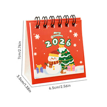 Load image into Gallery viewer, 2025.8-2026.12 Mini Cartoon Desk Calendar Cute Fashion Christmas Calendar Portable Pocket Calendar Schedule Desktop Decoration Christmas Gifts
