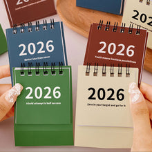 Load image into Gallery viewer, 2025.6-2026.12 Mini Simple Calendar Small Desk Calendar Creative Coil Calendar Planner Desktop Decoration Office Stationery

